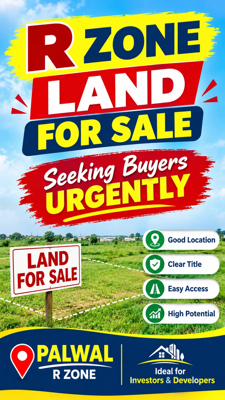 Agriculture Land for Sale in Sector-4 Punhana Road, Hodal