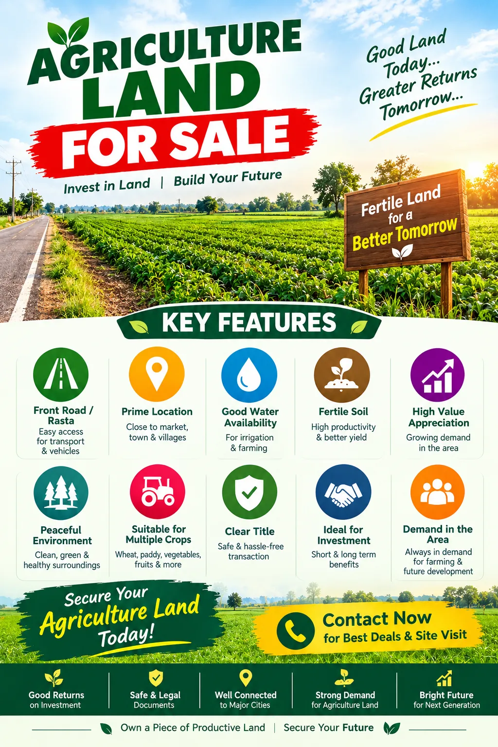 Agriculture Land for Sale in Village Mandkola, Palwal