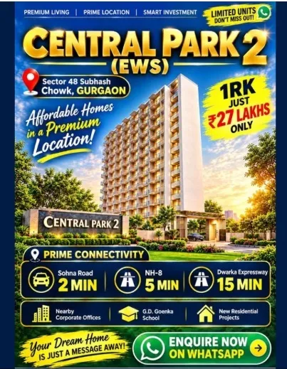 1BHK Flat / Builder Floor for Sale in Central Park 2, Sector-48, Gurugram
