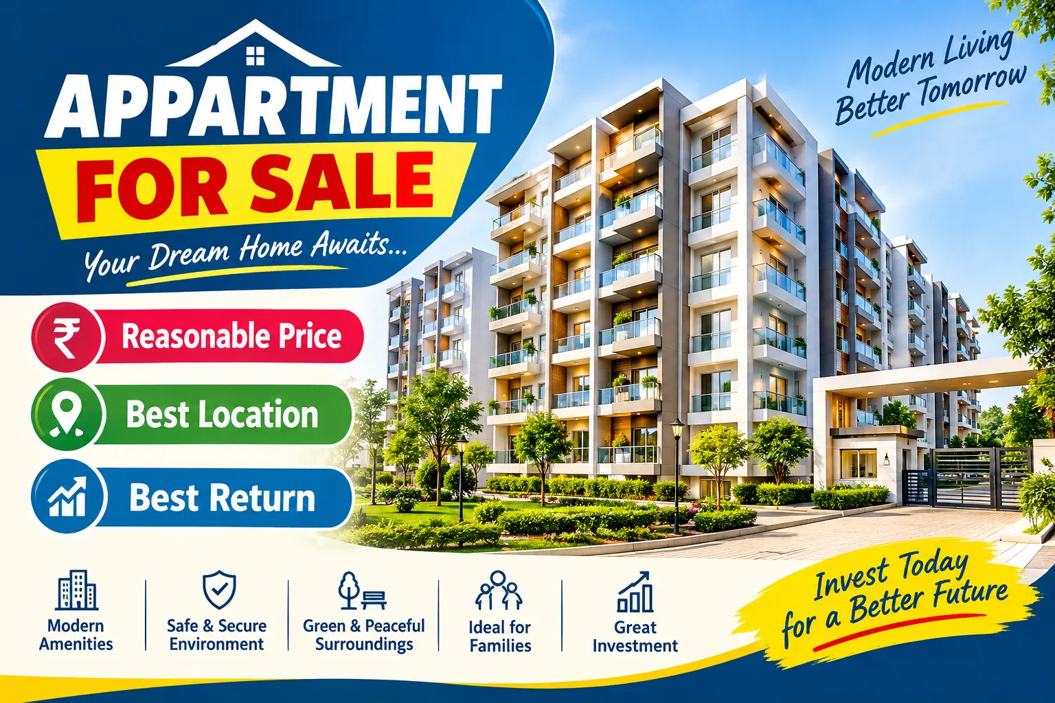 3BHK+ Flat for Sale in Near 4 Murti Chowk, Greater Noida