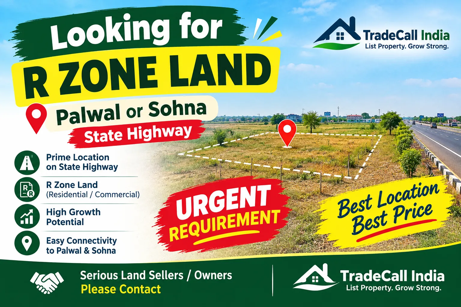 2BHK R_Zone_Land for Rent in Palwal to Sohna Road, Palwal