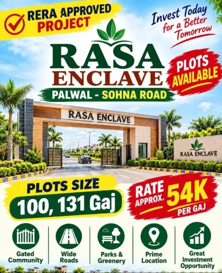 Plot for Sale in Rasa Enclave, Palwal Sohna Road, Palwal
