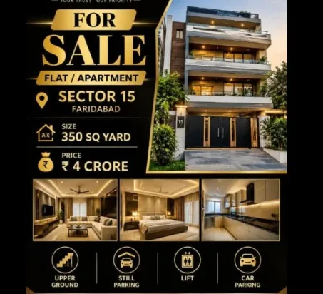 3BHK+ Flat / Builder Floor for Sale in Sector, Faridabad