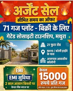 Plot for Sale in Near Bareilly Highway, Mathura