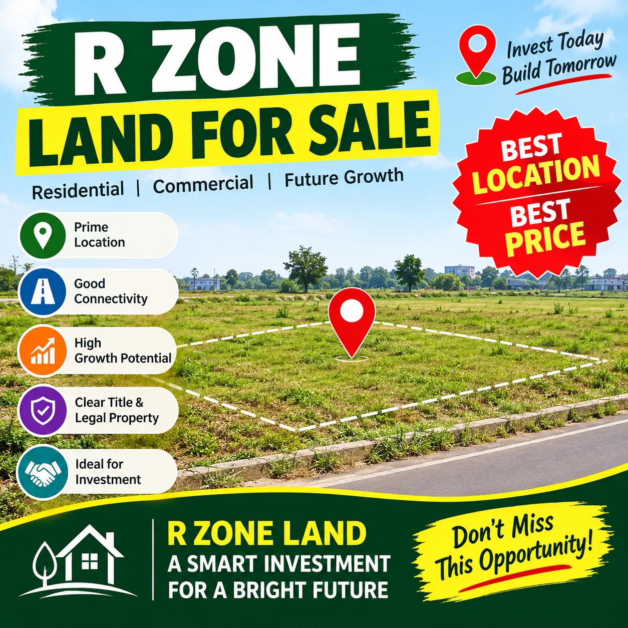 R - Zone Land for Sale in Palwal Hathin Road, Palwal