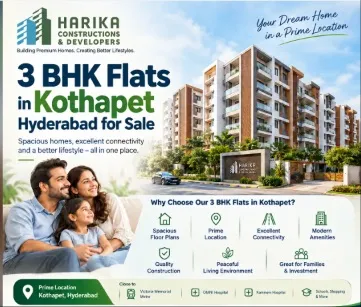3BHK Flat / Builder Floor for Sale in Kothapet, Hyderabad